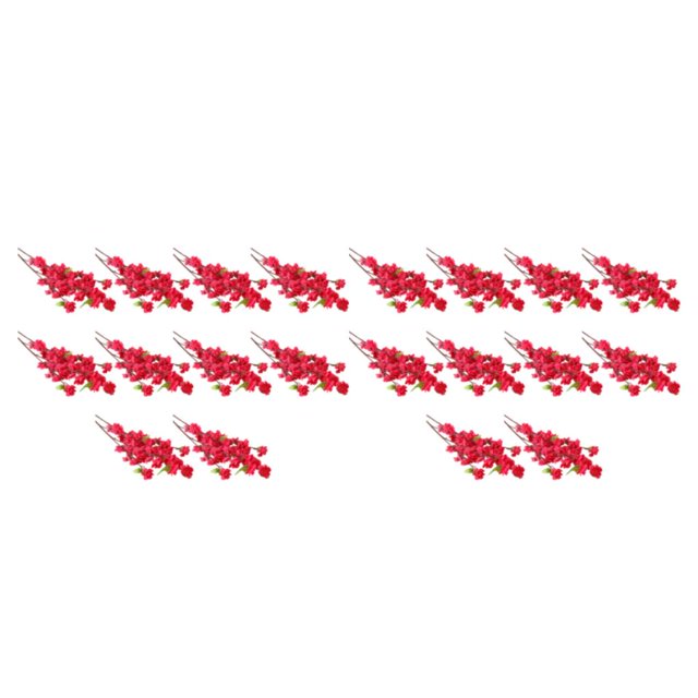 QualitChoice 10 Pieces Artificial Flowers Branch Fake Flower Indoor Outdoor Christmas Rose Red 2PCS