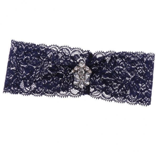 Liga nupcial Sunnimix encaje flor Diamante de Imitación cristal 19 x 7 cm paquete de 2