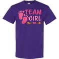 thumbnail image 3 of Inktastic Team Girl Pink Footprints and Arrow T-Shirt, 3 of 5