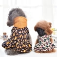 thumbnail image 2 of DOPI Pet Skirt Leopard Point Pattern Dress-up Soft Texture Warm Pet Dog Cats Dress Costume for Winter, 2 of 8