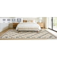 thumbnail image 3 of FairOnly 8'x10'Modern Checkered Machine Washable Area Rug Ultra Thin Low Pile Pet Friendly Non Slip Rug for Kitchen Bedroom Contemporary Home Decor,Beige Camel, 3 of 5