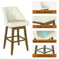 thumbnail image 3 of Tolead 30" Upholstered and Has Back Counter Bar Stools - Set of 2, Beige, 3 of 6
