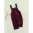 thumbnail image 3 of Qmyliery Kid Sleeveless Romper, Suspenders Plain Color Button Pockets Jumpsuit Gifts, 3 of 9