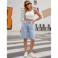 thumbnail image 2 of OYYN Womens Jean Shorts Mid-Low Waisted Y2k Bermuda Denim Shorts Summer Casual Streetwear Jorts, 2 of 8