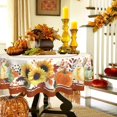 thumbnail image 4 of Fall Tablecloth Round 60 Inch Pumpkin Sunflower Leaves Table Cloth Thanksgiving Autumn Table Cover for Party Picnic Kitchen Dinner Decor, 4 of 5