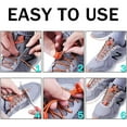 thumbnail image 4 of 4 Pairs Shoe Laces Elastic Shoelace Spring Buckle, No-Tie Shoelaces, Adult Kids Shoe Accessories Shoe Lazy Laces, 4 of 8