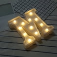 thumbnail image 3 of KIHOUT Home Decor , Alphabet LED Letter Lights Light Up White Plastic Letters Standing Hanging A-M &, 3 of 3