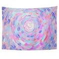 thumbnail image 1 of ZEALGNED Pink Abstract Painting Whirlpool Beautiful Colorful Light on Canvas Modern Purple Wall Art Hanging Tapestry Home Decor for Living Room Bedroom Dorm 60x80 inch, 1 of 1