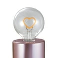 thumbnail image 4 of Mainstays 8" Heart Filament Open LED Bulb Accent Lamp, Rose Gold, 4 of 6