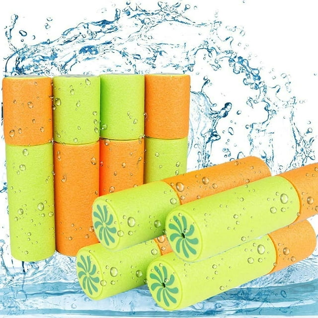 Juego de 8 pistolas de agua para niños, 16 cm, espuma de colores variados, juguetes de playa, ideal para fiestas, piscina, jardín y uso al aire libre.