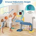 thumbnail image 2 of 5 in 1 Toddler Sports Play Set with Adjustable Basketball Hoop for Kids 18 Months and Up, 2 of 9