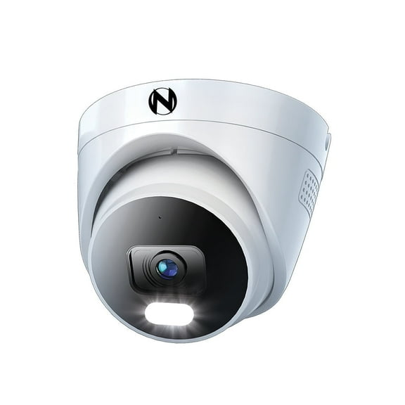 Night Owl Add On Wired IP 12MP Deterrence Dome Camera with 2-Way Audio - White
