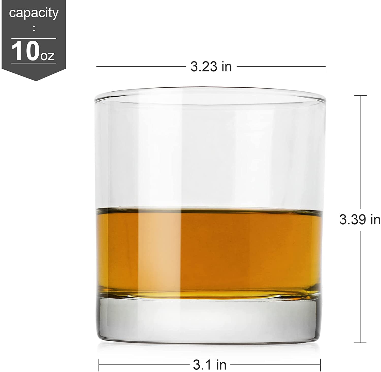 Luxu Whiskey Glasses(Set of 4)-11 oz Sculpted Scotch Glass,Old Fashioned Glasses,Crystal Bourbon Rock Glasses,Large Bar Glasses,Unique Glassware