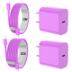 thumbnail image 1 of IPhone 17 16 15 Charger, 2 Pack PD 20W Adapter Wall Fast Charger with 6&10ft Purple USB C Cable Compatible with iPhone 17/16/15/iPad, 1 of 1