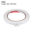 thumbnail image 2 of Unique Bargains 8mm x 30m/98.4ft Double-Sided Adhesive Tape Paper Backing 3 Rolls, 2 of 5