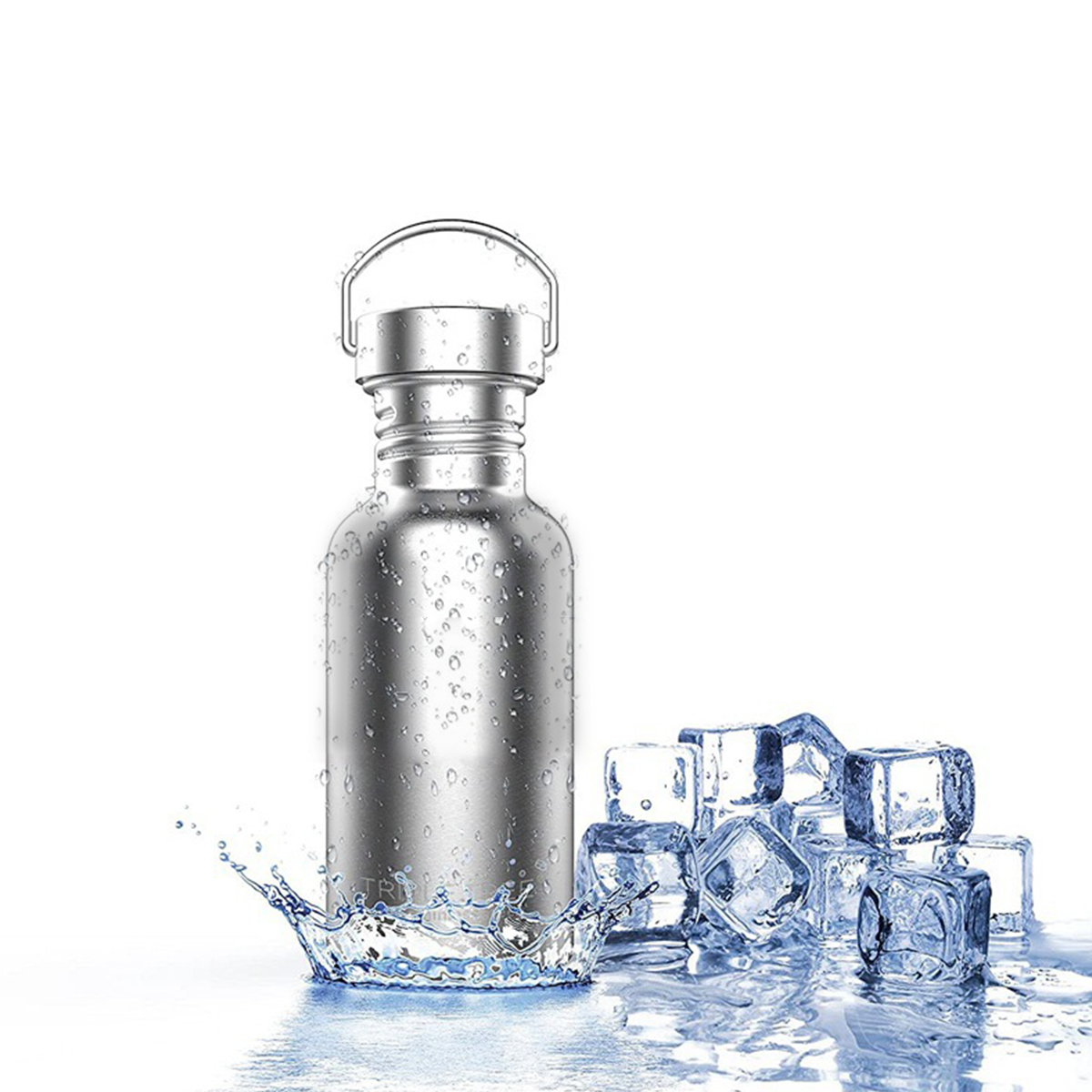 Stainless Steel Sports Water Bottle Uninsulated Single Wall Bottle