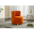 thumbnail image 2 of ARCTICSCORPION Velvet Swivel Armchair, Orange, 2 of 9