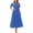 Blue, variant on PRETTYGARDEN Womens Summer Maxi Dresses Casual Puff Sleeve V Neck Smocked Flowy Eyelet Cotton Dress Spring Sundress