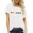 thumbnail image 1 of Cathalem T-Shirts à Manches Courtes Col en V pour Femmes, Blanc TG, 1 of 5