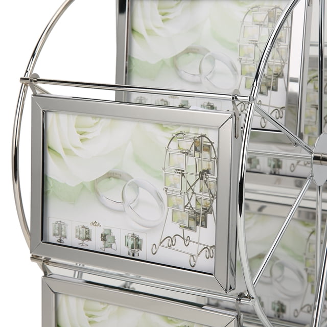 Metal Photo Frame, Photo Frame 360 Free Rotation Fashion Romance Metal Material Sturdy Picture Frame For Photographic Studio