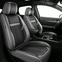 DIKSOAKR Front Car Seat Covers for Toyota 4Runner 2003-2024 2025 Waterproof Front Car Seat Covers Cushion with Lumbar Support Grey,Front Set(2 Seats)