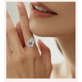 thumbnail image 4 of 5ct D Color Moissanite Rings for Women Emerald Cut VVS1 Engagement Diamond Rings 4-Prong Moissanite Wedding Rings for Women Wife Gifts with Certificate, 4 of 10