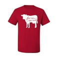 thumbnail image 2 of Wild Bobby, Farm Raised Cow Animal Lover Men's Graphic T-Shirt, Red, 5XL, 2 of 3