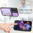 thumbnail image 6 of PU Leather Case for Motorola Moto G Power 5G 2024, Detachable Magnetic Card Holder Slim Protective Support Car Magnetic Mount Secure-Grip Ring Stand Compatible with Moto G Power 5G 2024 - Purple, 6 of 6