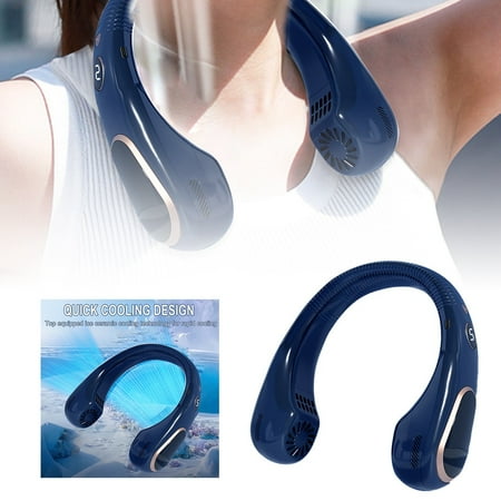 

LYTiang Digital Display Neck Hanging Outdoor Sports Portable USB Mini Neck Hanging Small Fan Neck Strap Bladeless Fan Suitable For Home Small Fans Personal Fans Portable Mini Small Fans Portable