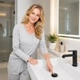 thumbnail image 4 of Bathroom Sink Drain Plug, Polished Silver Push Button Bounce Core Drain Strainer, 1 Piece Universal Fit for Bathroom Vanity Basin, Anti-Clog Hair Catcher Quick Drain Replacement Parts, 4 of 4