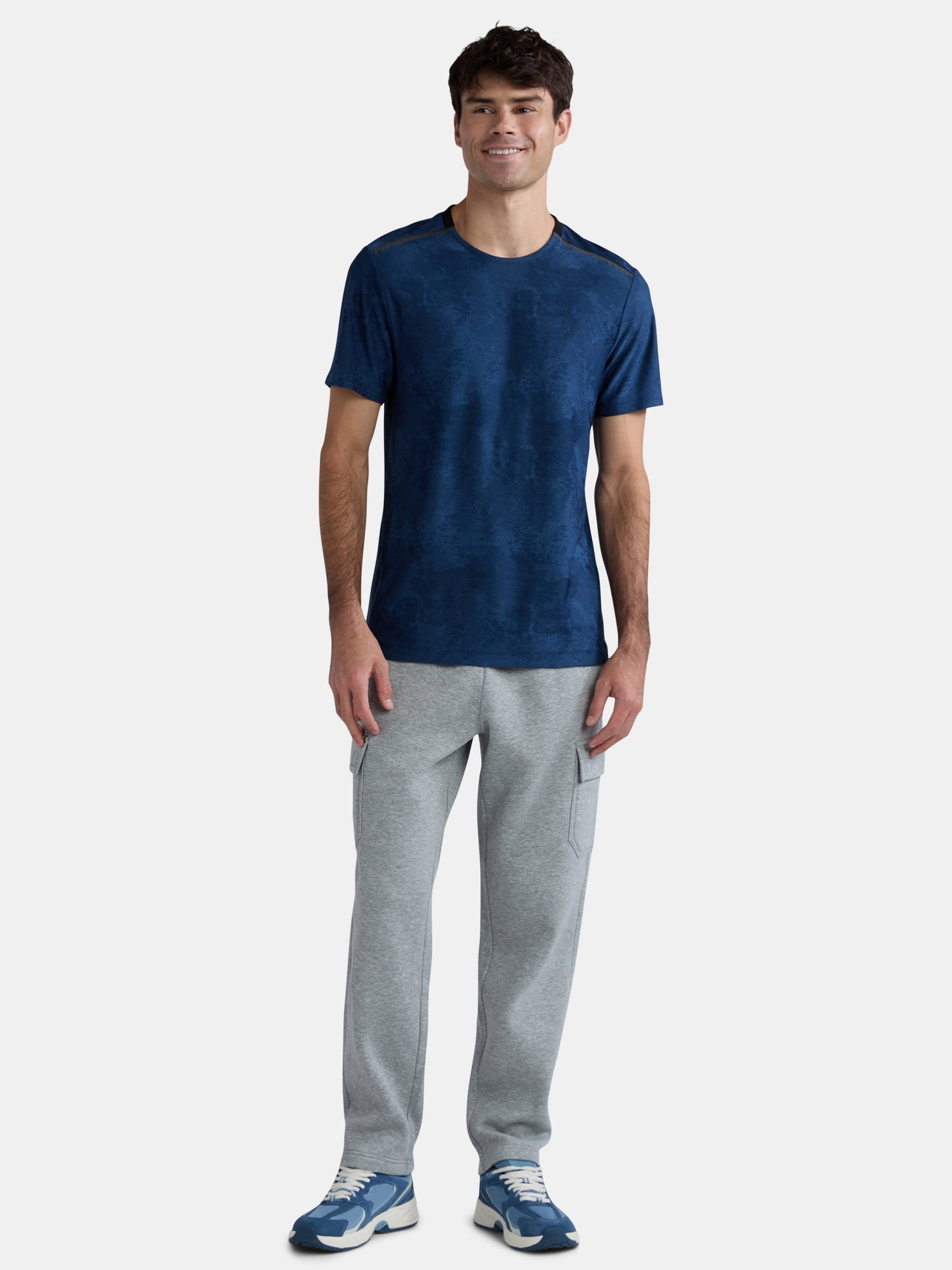 Athletic Works Men's and Big Men's Fleece Cargo Sweatpants, Sizes XS-4XLT