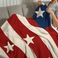 thumbnail image 4 of PRATYUS Flag Stars Pop Art Durable Soft Flannel Blanket for Couch Bed Sofa, Multi-purpose Gift Blanket for All Seasons, Cozy Decorative Throw for Travel, Camping, Chair, and More 40x50in, 4 of 7
