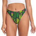thumbnail image 1 of Fotbe Cactus 1 Tanga Sin Costuras para Mujer con Estampado – Panties Invisibles, Transpirables y Cómodos para Uso Diario-Medium, 1 of 6