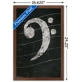 thumbnail image 3 of Bass Clef - Chalk Wall Poster, 14.725" x 22.375", Framed, 3 of 5