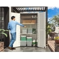 thumbnail image 6 of Mondawe 50 "W x 29" D x 79.53"H Outdoor Storage Shed with Sliding Door ,Double Cabinet, 6 of 9