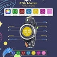 thumbnail image 2 of Reloj digital para niños Reloj deportivo digital para niños y niñas, resistente al agua hasta 30 m, con alarma, fecha, cronómetro, retroiluminación LED de 7 colores, universo negro, 2 of 4