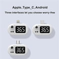 thumbnail image 5 of Termómetro USB TY-K8, mini termómetro para teléfono celular, termómetro infrarrojo con junta tipo C para teléfono Android IOS, blanco de 8 pines, 5 of 5