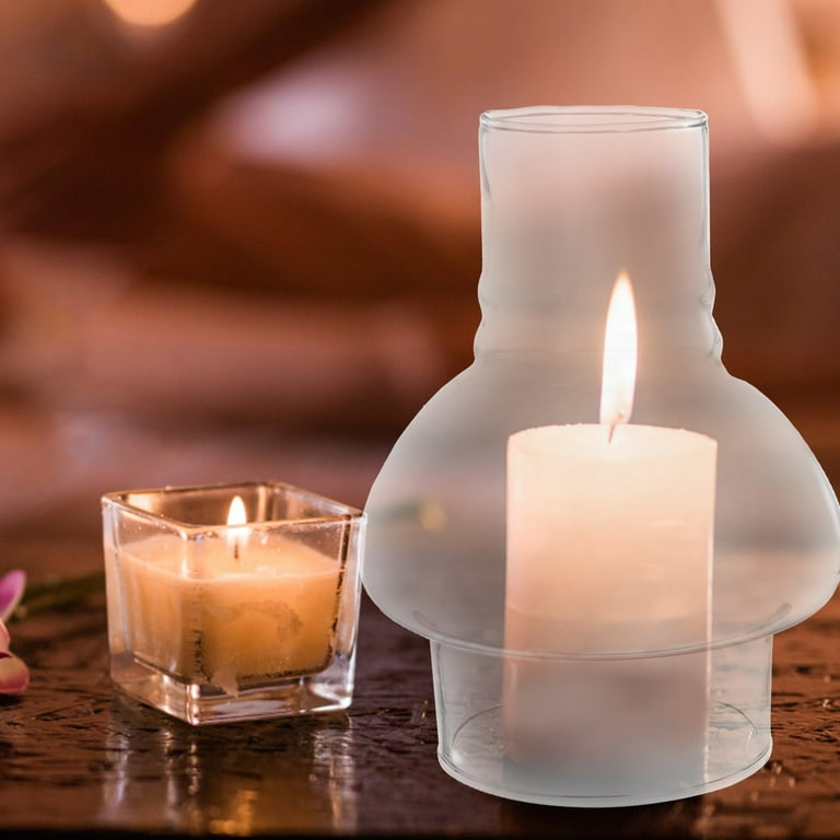 Glass Candle Cover Glass Candleholder Tealight Shade Cover Decorative  Candle Cover
