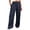 Navy, variant on yillto Womens Straight Leg Pants Elastic Waist Drawstring Loose Causal Trousers Pant with Pockets