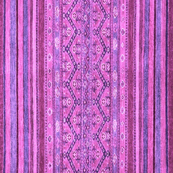 Ahgly Company Indoor Square Abstract Purple Modern Area Rugs, 6' Square