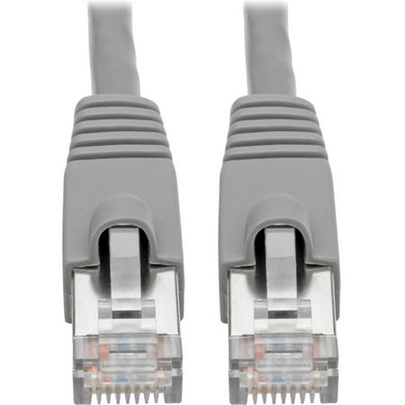 UPC: 0037332204998 | Tripp Lite Cat6a Snagless Shielded STP Network Patch Cable 10G Certified PoE Gray RJ45 M/M 7ft 7