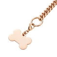 thumbnail image 5 of Rose Gold Dog Collar Slip On Stainless Steel Cuban Chain Metal For Small Puppy Dogs, 5 of 7