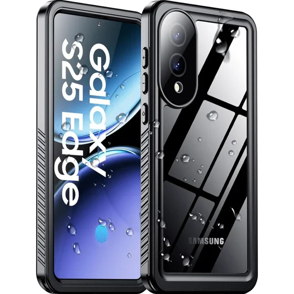 for Samsung Galaxy S25 Edge Case Waterproof, Built-in Lens & Screen Protector Military Grade Shockproof Dropproof IP68 Underwater Full Body Phone Case for Galaxy S25 Edge 6.7"