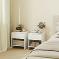 thumbnail image 2 of HOMCOM Nightstand Set of 2, Bedside Table with Rounded Corners, White, 2 of 10