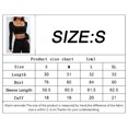 thumbnail image 2 of Women's 2 Piece Crop Top Ribbed Seamless Workout Exercise Long Sleeve Crop Tops Casual Basic Tees, 2 of 6