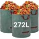 thumbnail image 1 of 3Pack Heavy Duty Yard Waste Bags - 272L Reusable Garden Bags with Handles - Industrial Fabric for Leaves Waste Debris - Waterproof Garden Waste Bags, 1 of 5