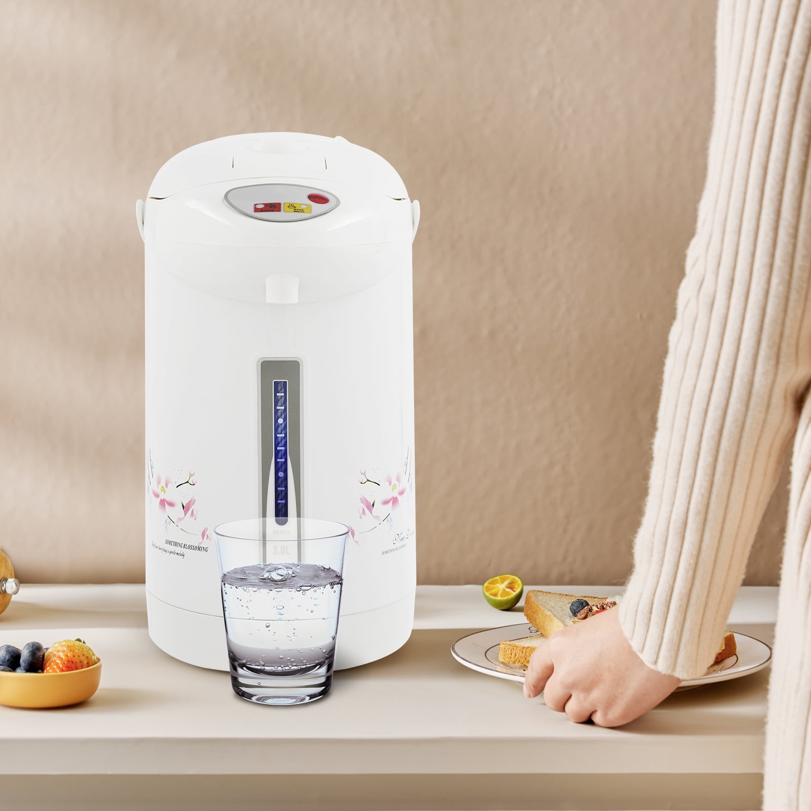 Modern Column Countertop Portable Hot Water Dispenser White for Restaurants, Living Rooms, Dining Rooms