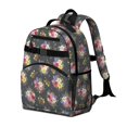 thumbnail image 2 of Pioneer Flower Floral Print Pattern Backpack for School, Cute School Bag with Adjustable Shoulder Straps and Padded Back, 15.25"x11.5"x5.25", 2 of 5