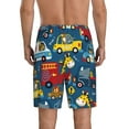 thumbnail image 2 of Balery Vehicles Cartoon with Funny Drivers Men's Cotton Knit Pajama Shorts Waistband & Pockets,Short Pajama Pants-Small, 2 of 8