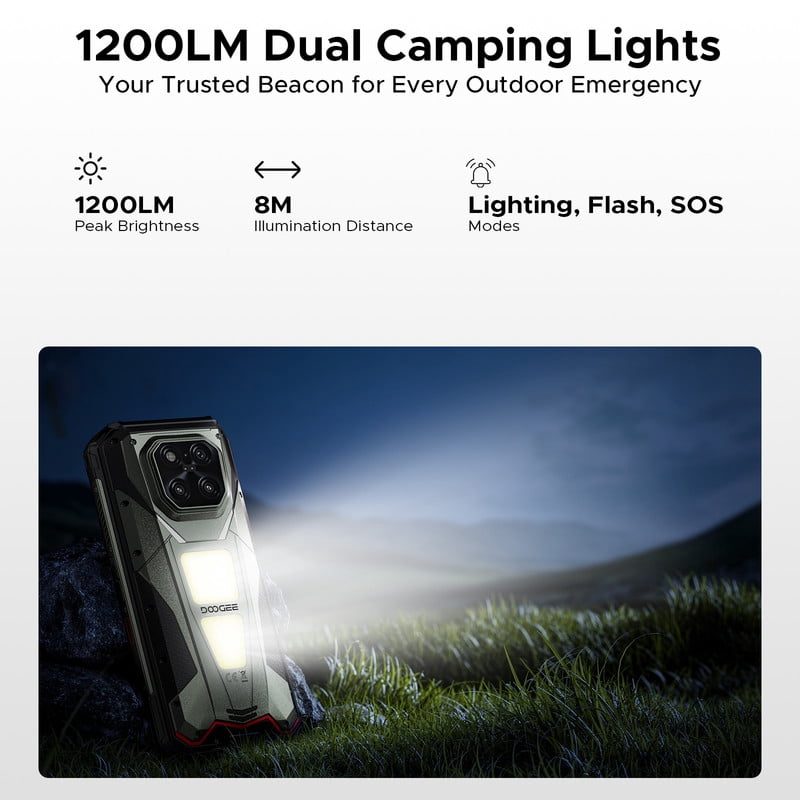 DOOGEE VMAXPLAY-V Rugged Phone | Phone with Projector, 5G Rugged Phone, Dual Camping Lights, 36GB RAM+512GB ROM, 200MP+32MP Camera, 20500mAh Battery/45W
